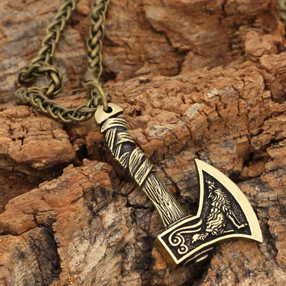 Retro Cool Style Axe Alloy Plating Men'S Pendant Necklace