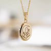 Retro Copper Jewelry With Oval Shape And Geometric Pattern Ochain For Pet Photo Album