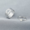 Retro Couple's Ring In Same Style Hollow Airplane Love Ring Opening Adjustable Alloy Jewelry With Geometric Pattern Electroplated For Women