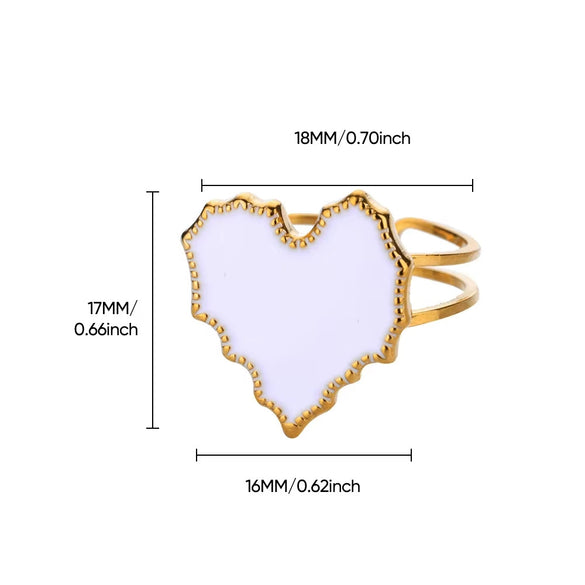 Retro Court Style Imitation Pearl Stainless Steel Love Ring Jewelry With Electroplating