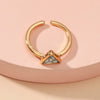 Retro Creative Adjustable Open Triangle Toe Ring Alloy Turquoise Design Fashion Toe Ring For Unisex