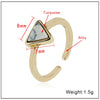 Retro Creative Adjustable Open Triangle Toe Ring Alloy Turquoise Design Fashion Toe Ring For Unisex