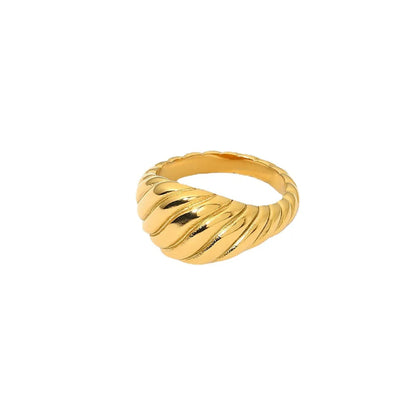 Vintage Croissant Stainless Steel Ring