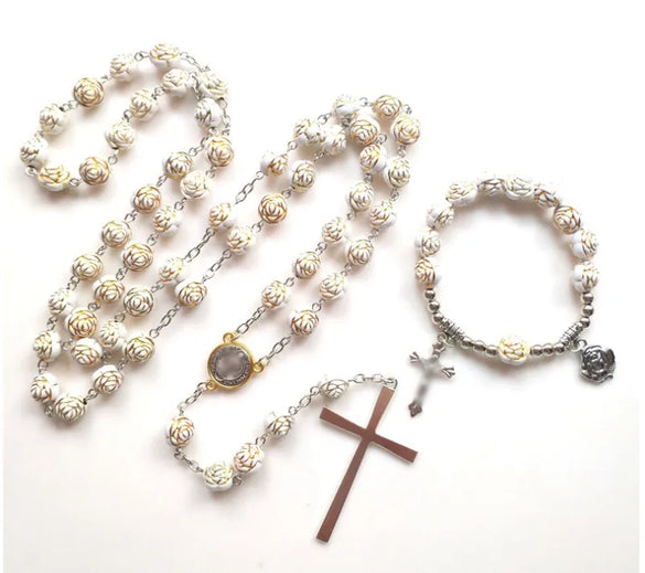 Retro Cross Flower Alloy Women'S Jewelry Set