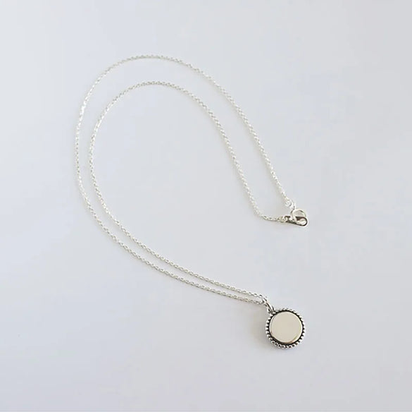 Retro Cross Round Heart Shape Sterling Silver Necklace 1 Piece