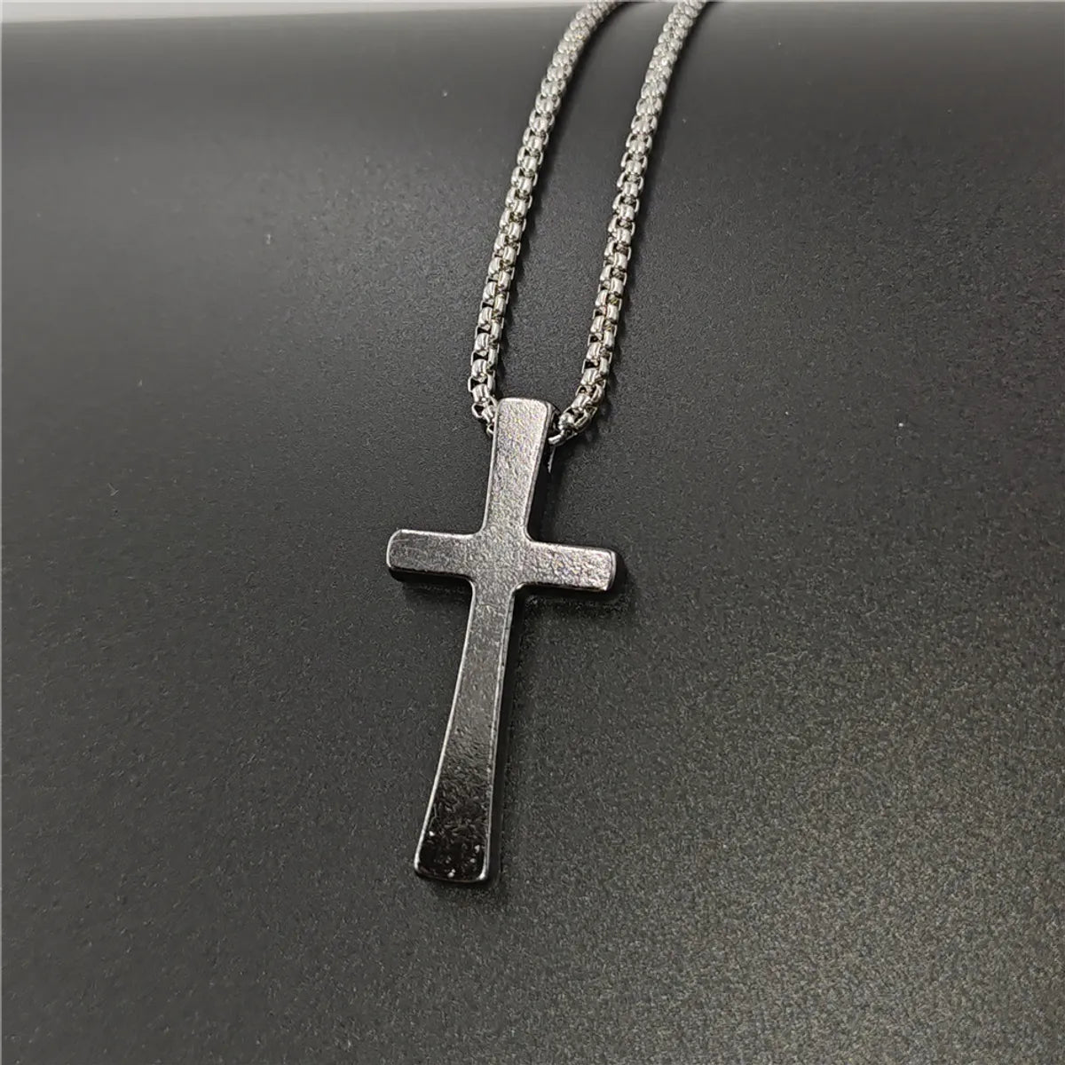 Retro Cross Stainless Steel Alloy Plating Unisex Pendant Necklace