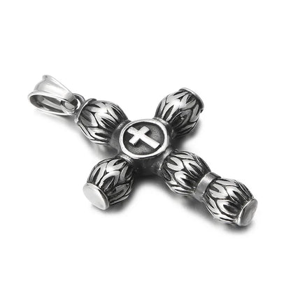 Retro Cross Titanium Steel Plating Gold Plated Charms Jewelry Accessories