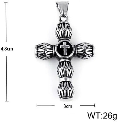 Retro Cross Titanium Steel Plating Gold Plated Charms Jewelry Accessories