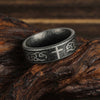Retro Cross Titanium Steel Ring Geometric Distressed Style Unisex Jewelry