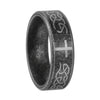 Retro Cross Titanium Steel Ring Geometric Distressed Style Unisex Jewelry