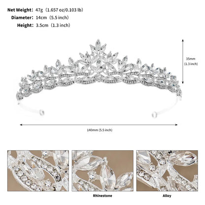 Retro Crown Alloy Inlay Zircon Crown