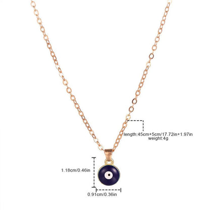 Retro Devil's Eye Alloy Plating Women's Necklace