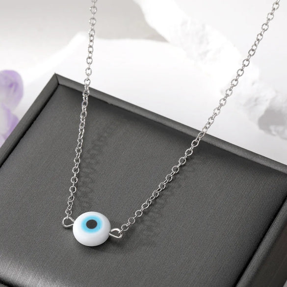 Retro Devil'S Eye Alloy Resin Women'S Necklace 1 Piece
