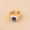 Retro Devil'S Eye Copper Open Ring Plating Resin Copper Rings