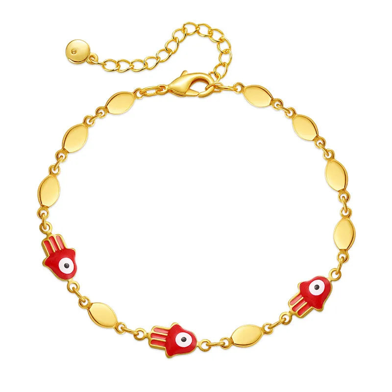 Retro Devil'S Eye Copper Plating 18k Gold Plated Bracelets