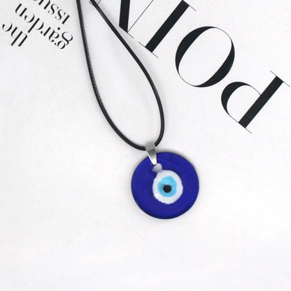 Retro Devil'S Eye Glass Belt Buckle Women'S Pendant Necklace