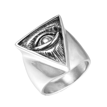 Retro Devil'S Eye Titanium Steel Plating None 18K Gold Plated Rhodium Plated Men'S Rings