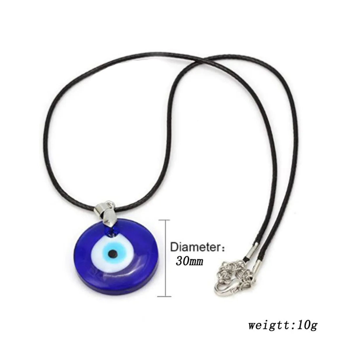 Retro Devil'S Eye Water Droplets Glass Unisex Pendant Necklace 1 Piece