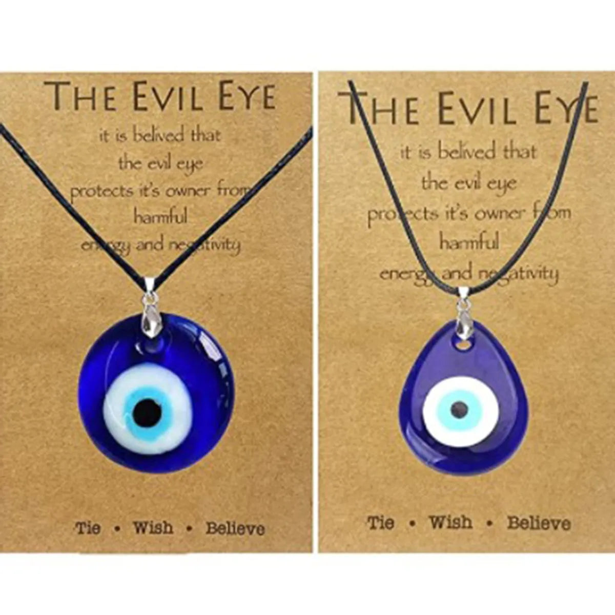 Retro Devil'S Eye Water Droplets Glass Unisex Pendant Necklace 1 Piece