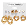 Retro Diamondencrusted Crystal Alloy Geometric Women's Earrings Set With Microinlay
