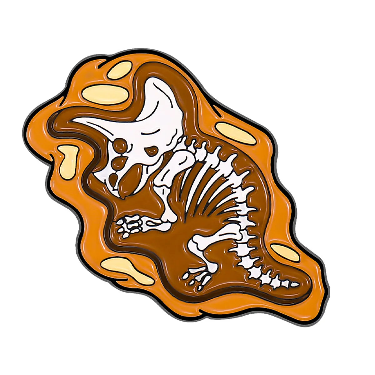 Retro Dinosaur Skull Alloy Stoving Varnish Unisex Brooches