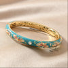 Retro Double Layer Alloy Hollow Round Silk Bracelet With Diamond Set Design