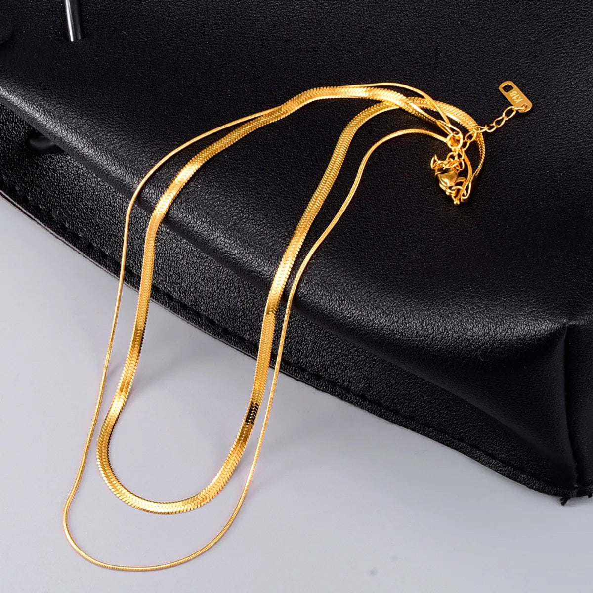 Wholesale Jewelry Heart 304 Stainless Steel Titanium Steel 18K Gold Plated Inlaid Gold Necklace