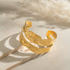 Retro Doublelayer Stainless Steel Bracelet For Women With 18K Gold Electroplating Hand Jewelry
