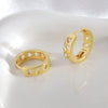 Retro Earrings Copper Goldplated Geometric Style