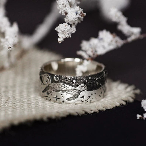 Retro Electroplated Alloy Constellation Ring For Men And Women Unisex Fashion Jewelry Wholesale