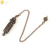 Retro Electroplated Copper Geometric Spiral Pendulum Pendant Necklace Detachable Metal Ornament For Women And Men