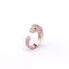 Retro Electroplated Copper Leopard Head Open Bracelet With Full Inlaid Zircon Animal Style Bangle For Women