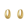 Retro Elegant Drop Shape Metal Earrings For Women With Electroplating Treatment
