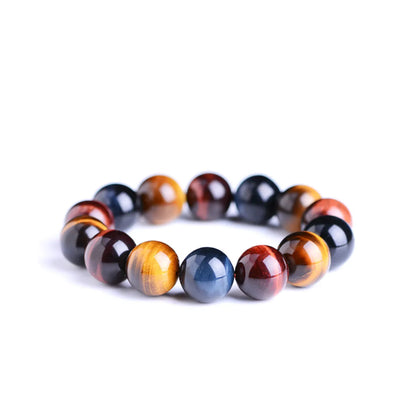 Retro Ethnic Style Ball Tiger Eye Polishing Bracelets