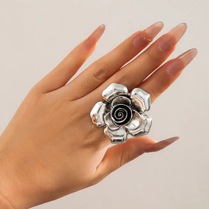 Retro Ethnic Style Classic Style Flower Alloy Women's Rings