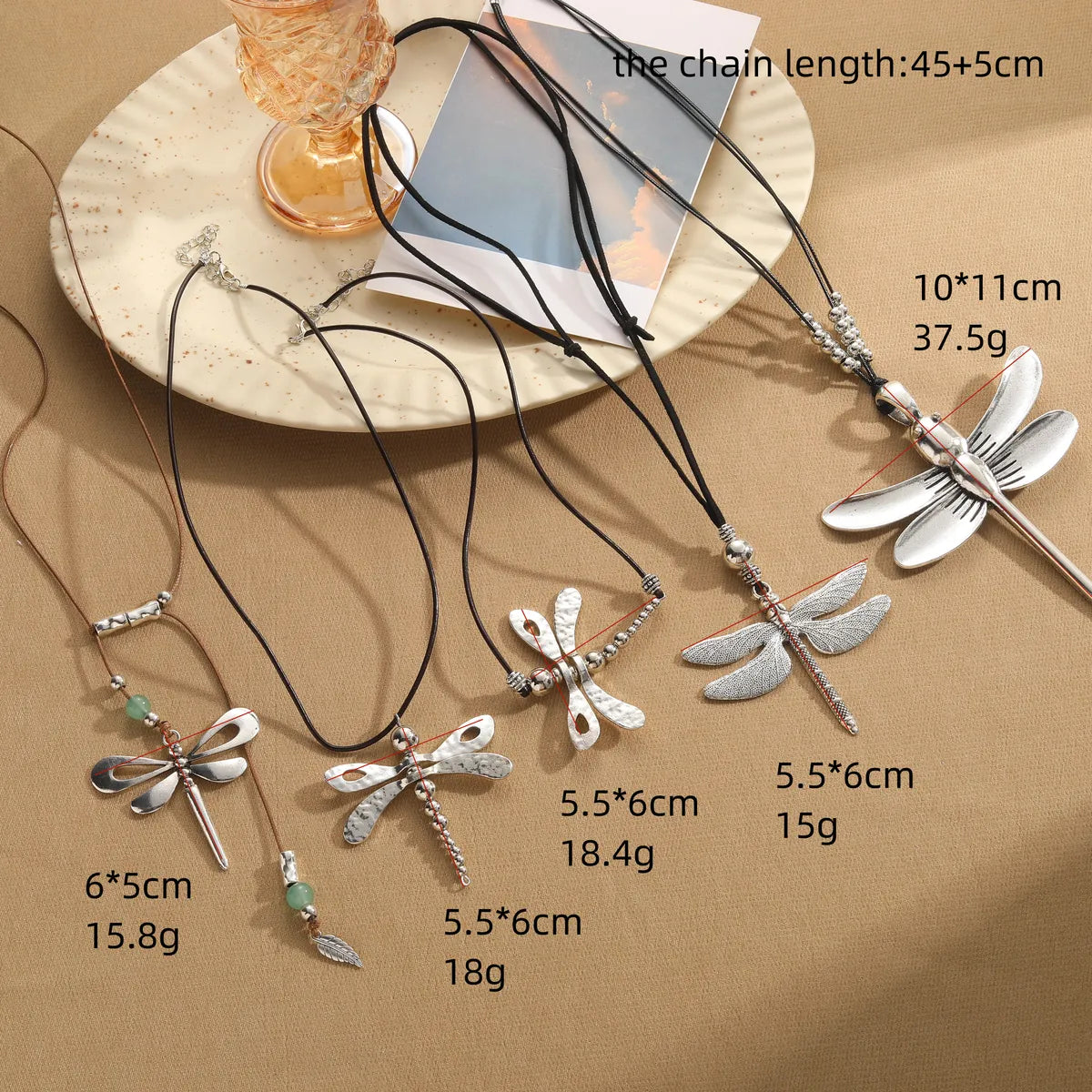 Retro Ethnic Style Dragonfly Ccb Arylic Alloy Handmade Women's Necklace