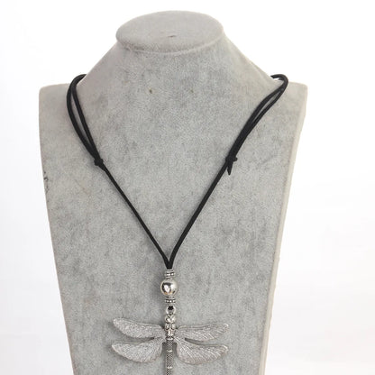 Retro Ethnic Style Dragonfly Ccb Arylic Alloy Handmade Women's Necklace