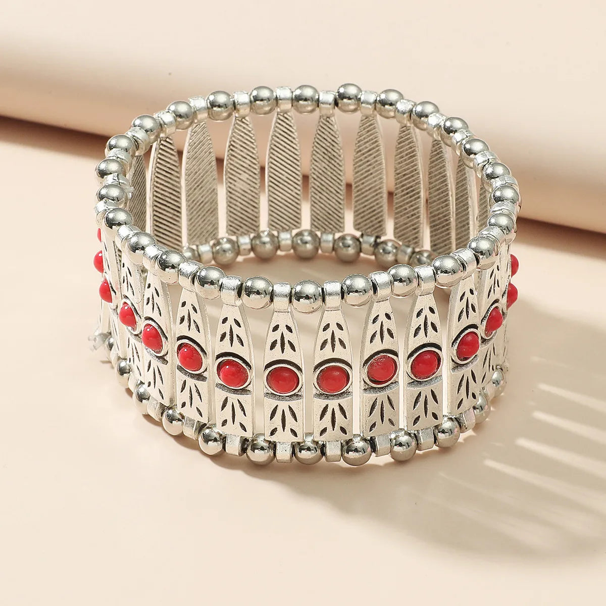 Retro Ethnic Style Geometric Alloy Plating Inlay Resin Women'S Bracelets