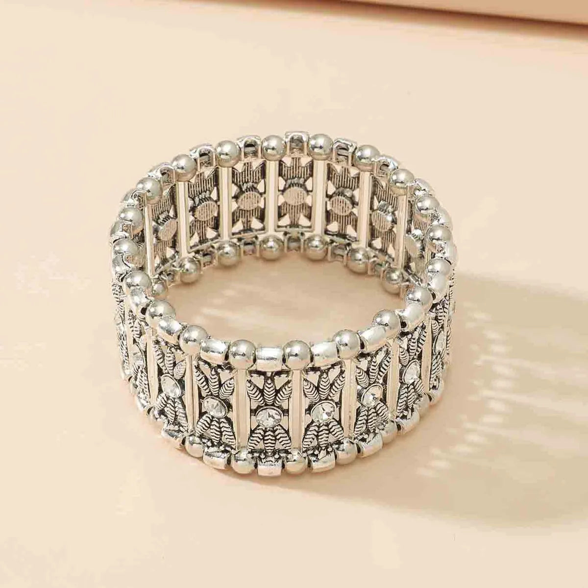 Retro Ethnic Style Geometric Alloy Plating Inlay Resin Women'S Bracelets