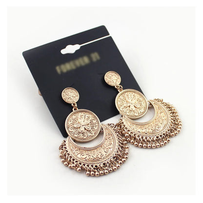 Retro Ethnic Style Geometric Alloy Plating Women'S Drop Earrings