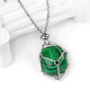 Retro Ethnic Style Geometric Stainless Steel Semi-Precious Stone Unisex Pendant Necklace