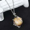 Retro Ethnic Style Geometric Stainless Steel Semi-Precious Stone Unisex Pendant Necklace