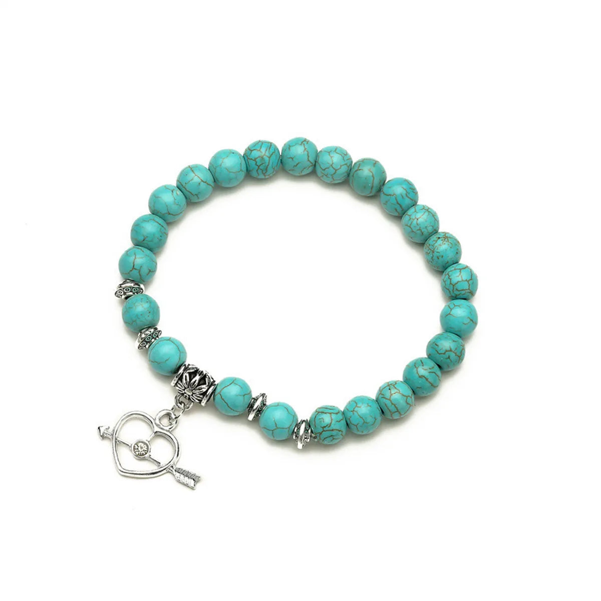 Retro Ethnic Style Geometric Turquoise Beaded Bracelets