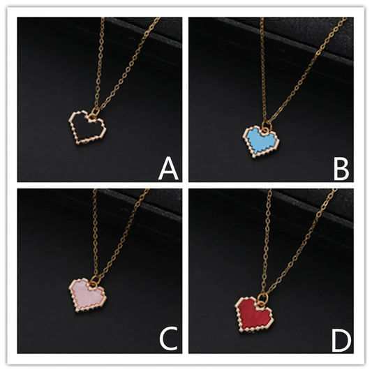 Retro Ethnic Style Heart Shape Zinc Alloy Asymmetrical Women's Pendant Necklace