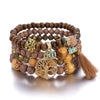 Retro Ethnic Style Life Tree Wood Unisex Bracelets