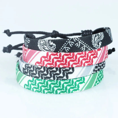 Retro Ethnic Style Printing Synthetic Fibre Rope Wholesale Drawstring Bracelets