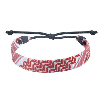 Retro Ethnic Style Printing Synthetic Fibre Rope Wholesale Drawstring Bracelets