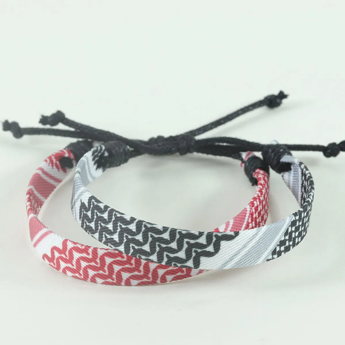 Retro Ethnic Style Printing Synthetic Fibre Rope Wholesale Drawstring Bracelets