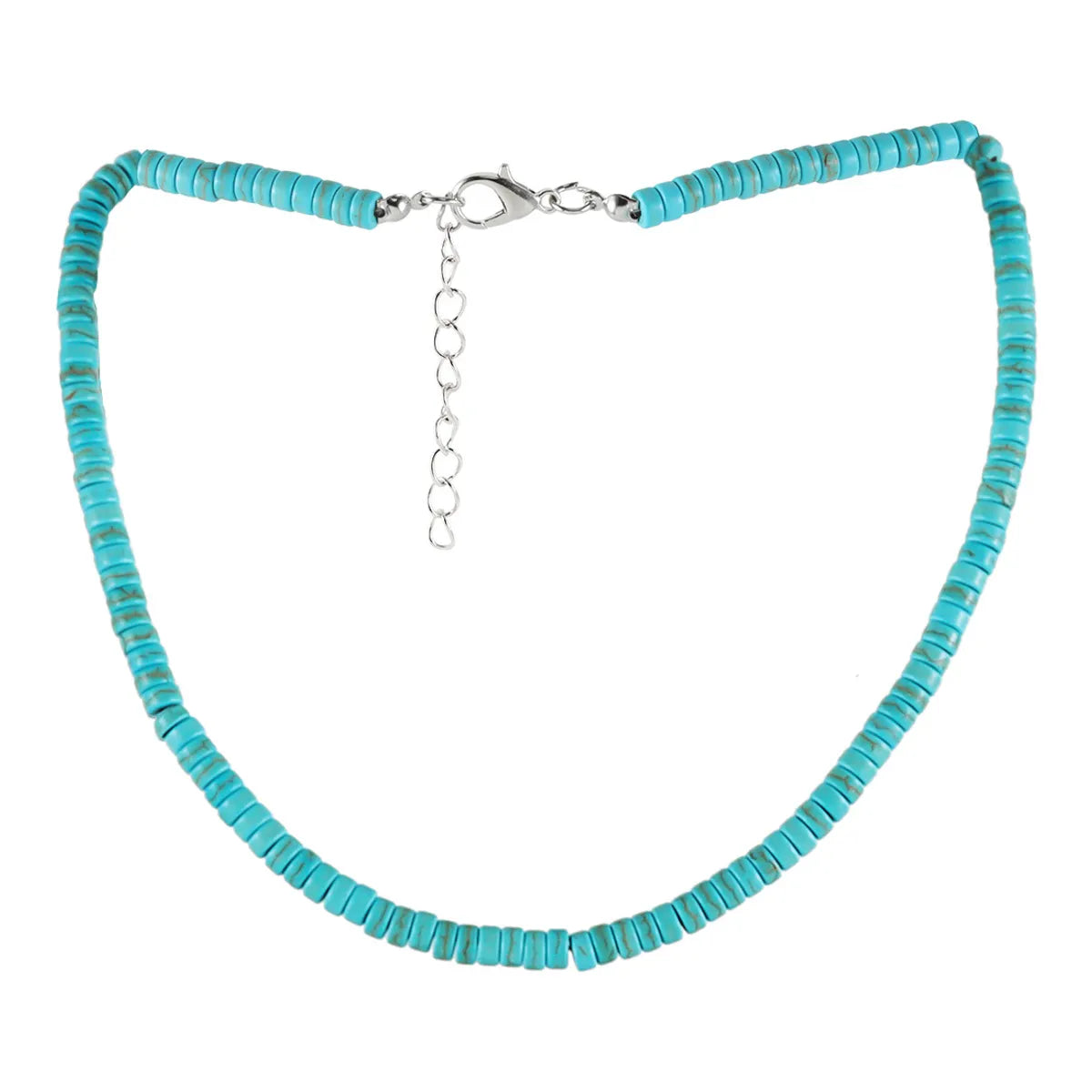 Retro Ethnic Style Round Turquoise Wholesale Necklace