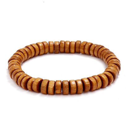 Retro Ethnic Style Solid Color Wood Wholesale Bracelets